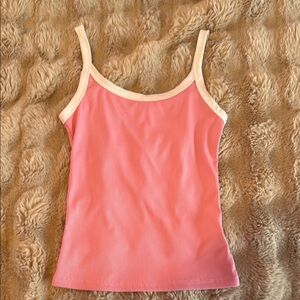 Pink Ribbed Tank Top